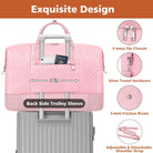 Travel Weekender Bag for Women, Overnight Bag with Shoe Compartment, Oversized Travel Duffel Bag Carry on Tote with Trolley Sleeve 21" for Weekend Travel Business Trip