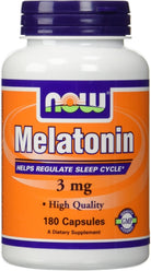 (2 X 180 Ct) NOW Food Melatonin 3 Mg 360 Capsules(180, Pack of 2)