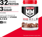 Muscle Milk Genuine Protein Powder, Cookies 'N Crème, 2.47 Pound, 16 Servings, 32G Protein, 2G Sugar, Calcium, Vitamins A, C & D, NSF Certified for Sport, Energizing Snack, Packaging May Vary