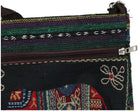 2Pcs Vintage Elephant Embroidery Handbag Crossbody Bag, Personality Women Knitted Tote Shoulder Purse Canvas Bag