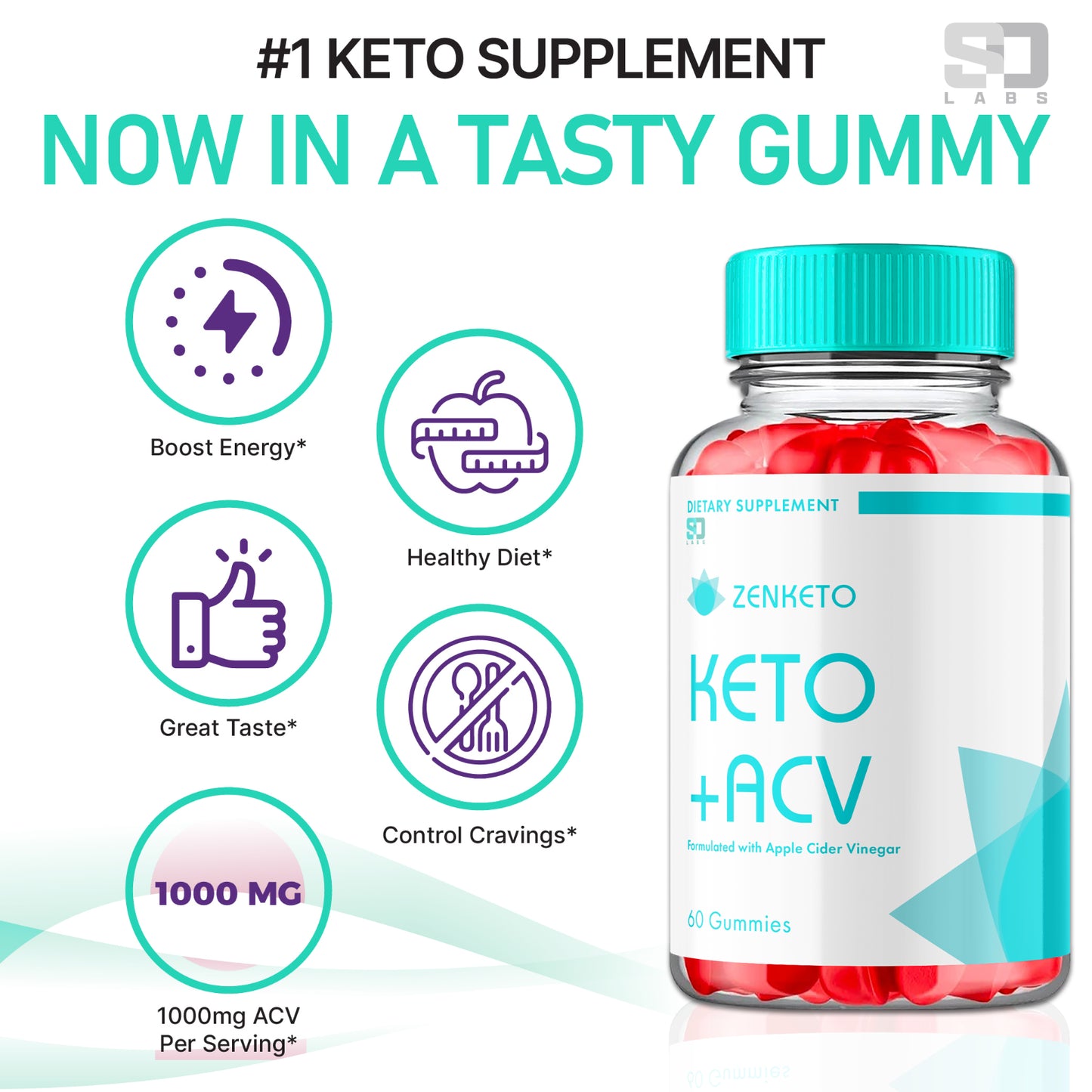 Zenketo - Keto+ ACV Gummies for a Balanced Lifestyle (3 Pack)