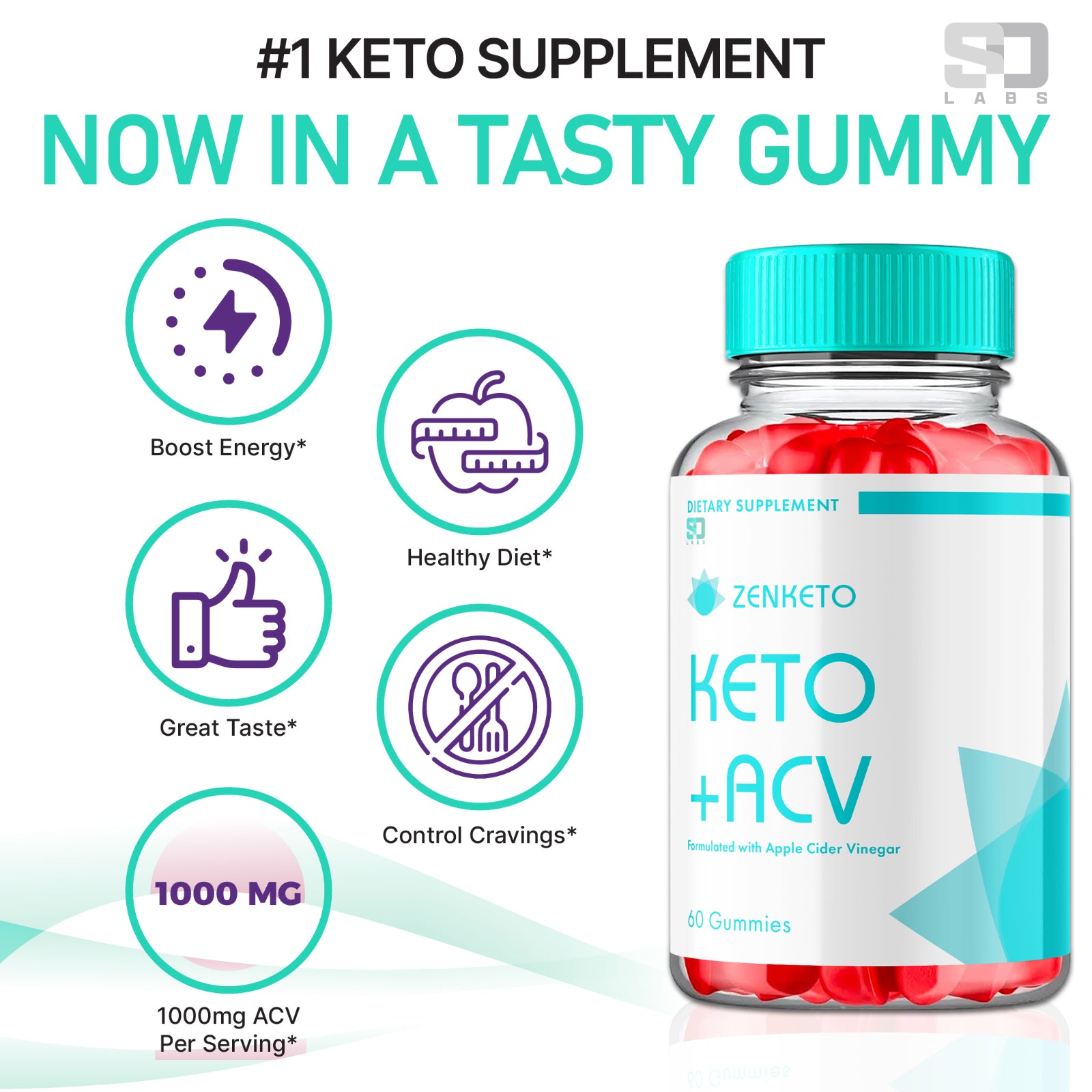 Zenketo - Keto+ ACV Gummies for a Balanced Lifestyle (3 Pack)