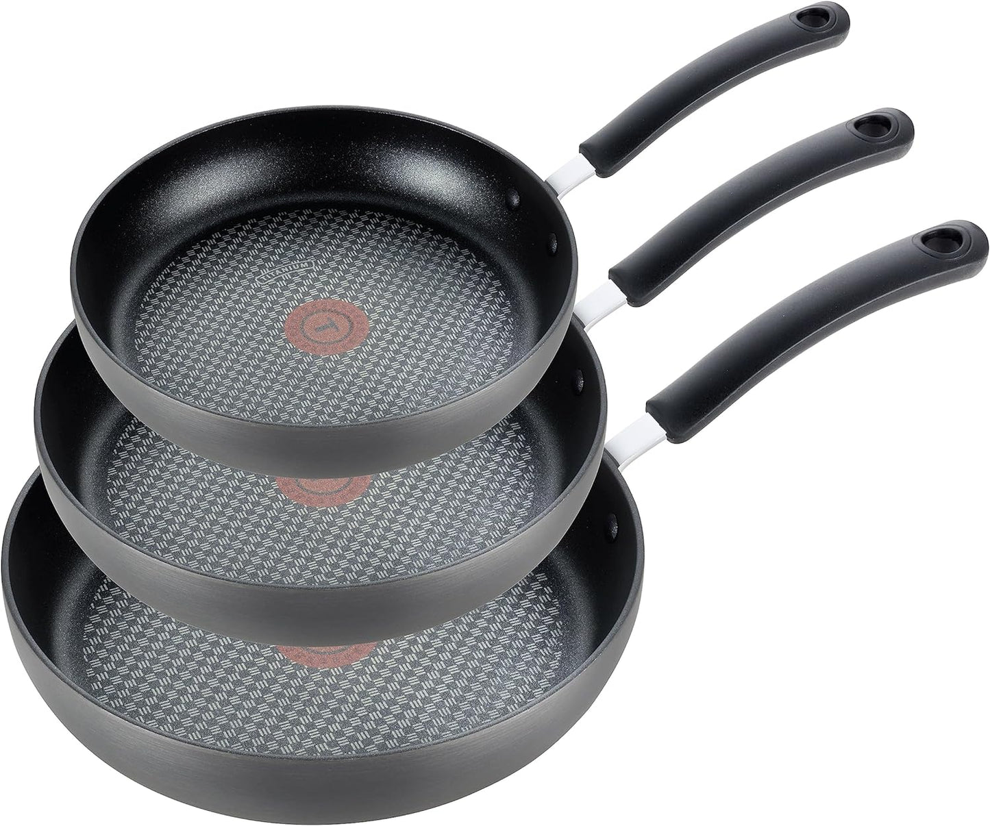 T-Fal Ultimate Hard Anodized Nonstick Fry Pan Set 3 Piece, 8, 10.25, 12 Inch, Ov