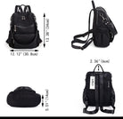 UTO Women Backpack Purse Leather Vegan Ladies Fashion Designer Rucksack Convertible Travel Shoulder Bag with Tassel