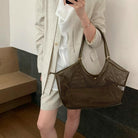 Crochet Tote Bag Women 2025 Summer Trendy Mesh Beach Bags Knitted Shoulder Purse Large Handbags Picnic Vacation