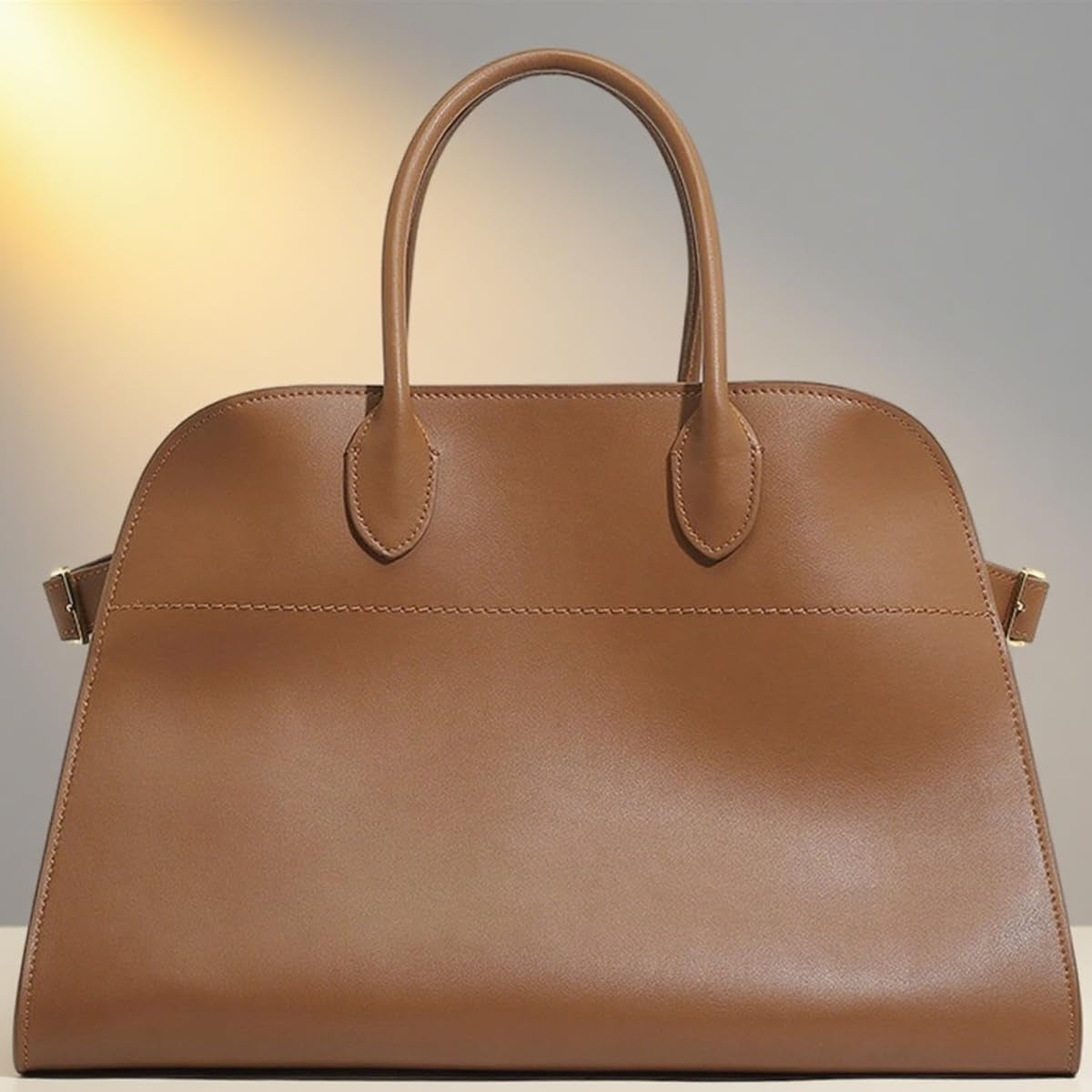 2025 Leather Tote Bag for Women Large Tote Bag Retro Top-Handle Work Bag Trendy PU Leather Shoulder Bag (Black Chamois)