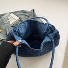 Women Straw Vintage Shoulder Tote Handbag Large Capacity Crochet Beach Travel Tote Handbag Hasp Closure Simple Weaving