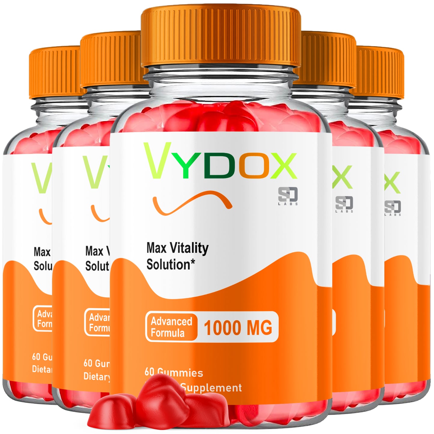 Vydox Gummies - Support and Enhanced Energy, Drive and Vitality (5 Pack)