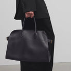 2025 Leather Tote Bag for Women Large Tote Bag Retro Top-Handle Work Bag Trendy PU Leather Shoulder Bag (Black Chamois)