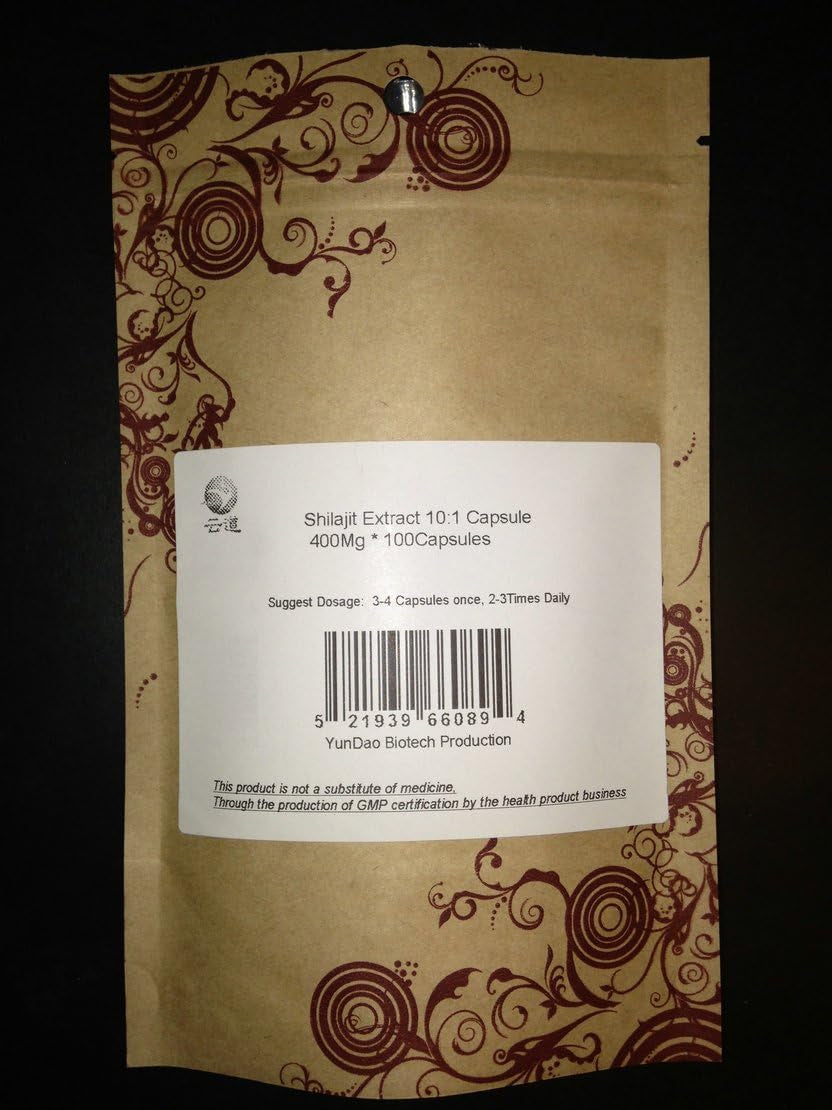 10 Bags Rare Himalayan Shilajit Extract 10:1 Capsule. 400Mg X 100 Capsule.