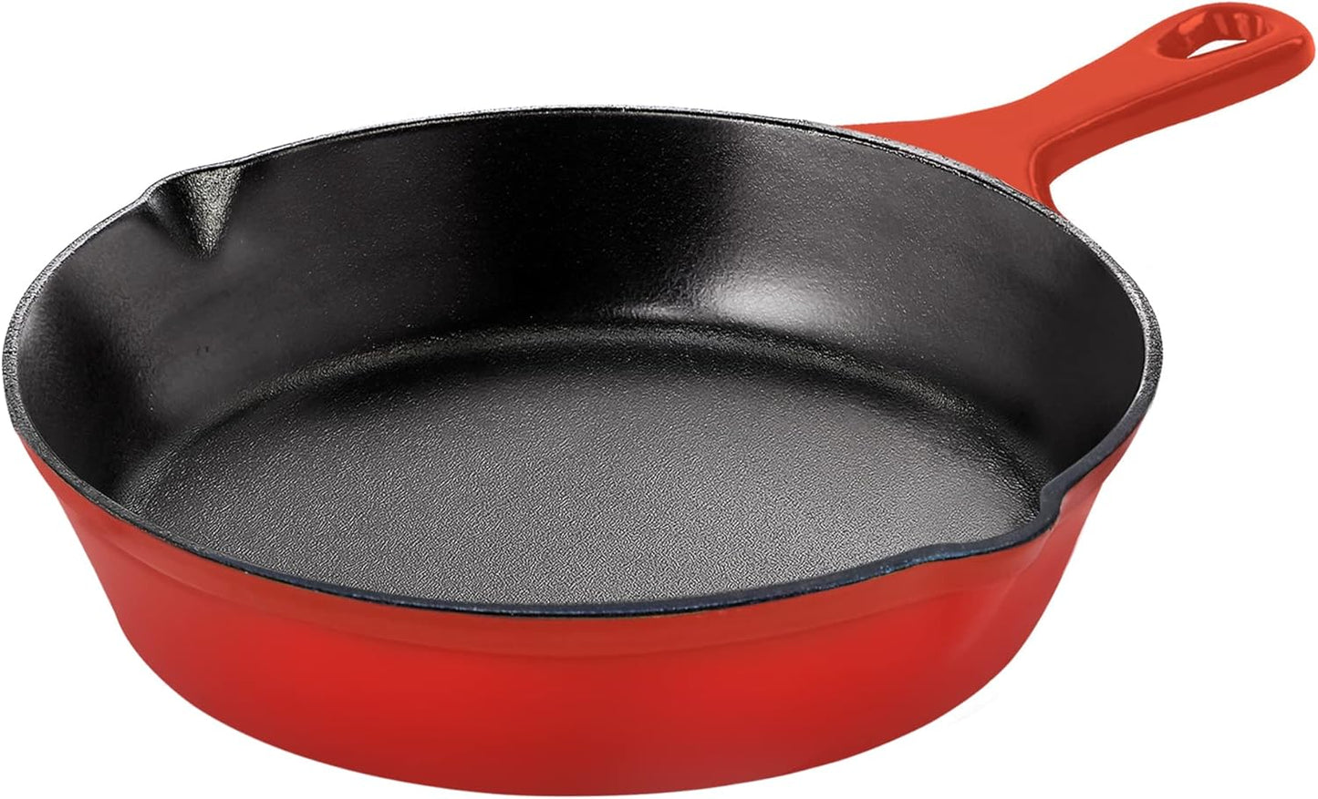 Utopia Kitchen Saute Fry Pan - Chefs Pan, Pre-Seasoned Cast Iron Skillet - Frying Pan 6.5 Inch - Safe Grill Cookware for Indoor & Outdoor Use - Cast Iron Pan (Red)