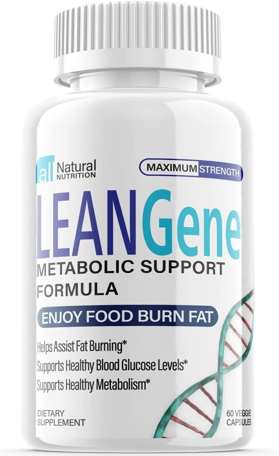 (1 Pack) Lean Gene Supplement Pills - Support Weight Loss, Helps Fat Burn - 60