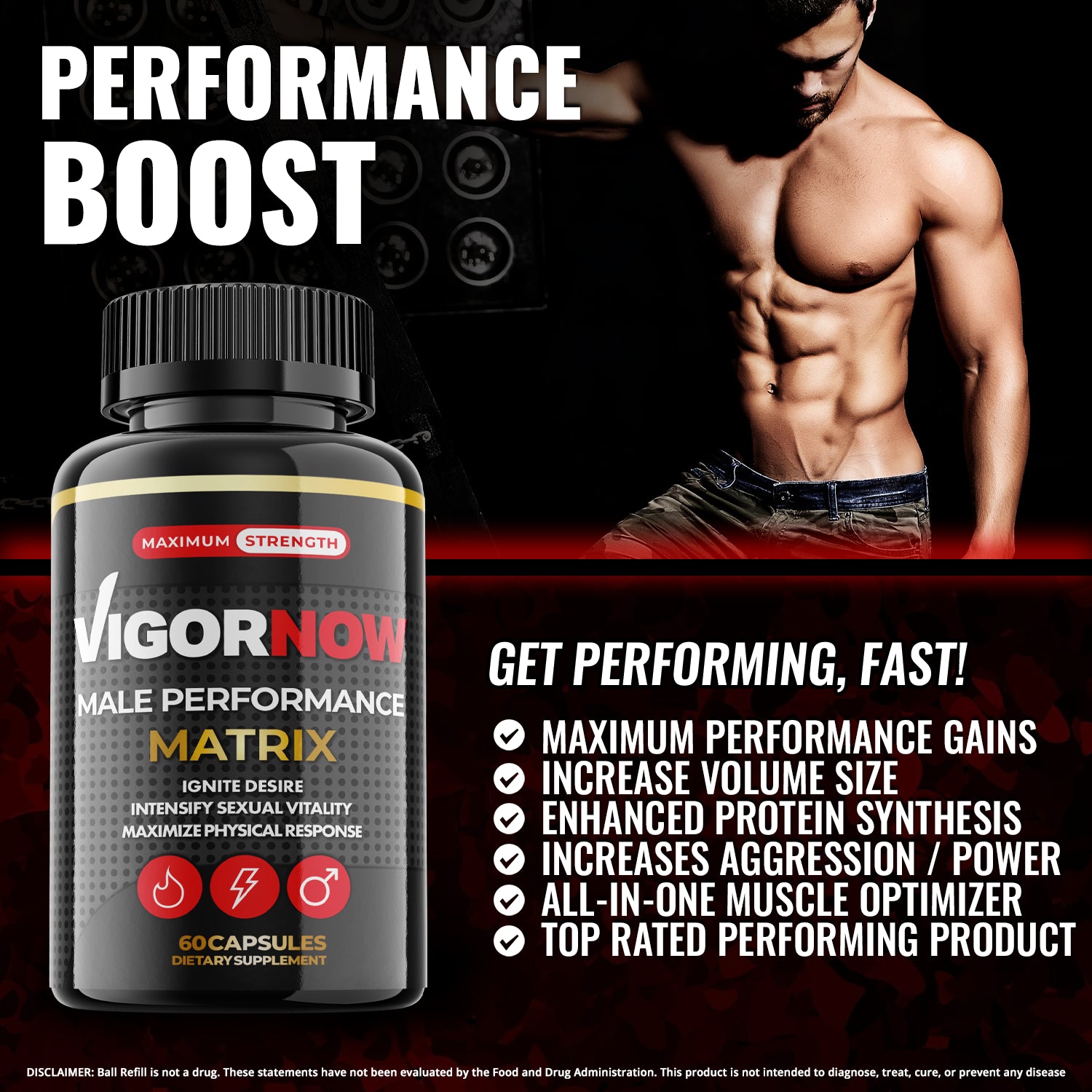 Vigor Now - Male Virility - 5 Bottles - 300 Capsules