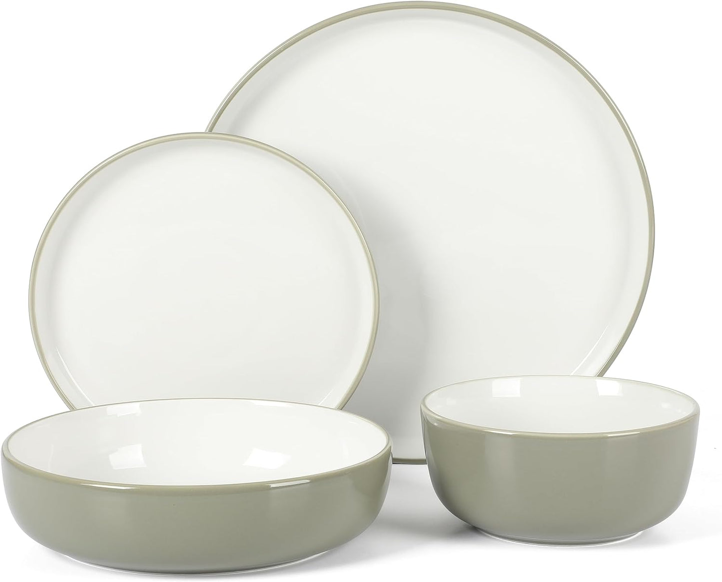 Sur La Table Kitchen Essentials16 Piece Two-Tone Porcelain Chip and Scratch Resi