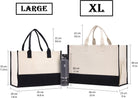 VANESSA ROSELLA Beach Tote Bag XL Oversized Zipper and Inner Pockets
