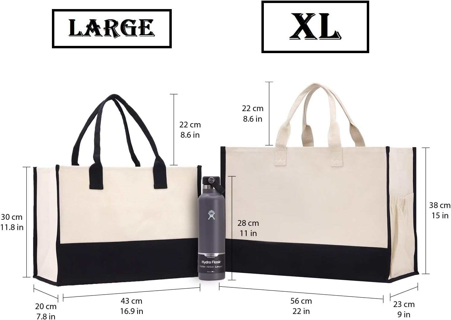 VANESSA ROSELLA Beach Tote Bag XL Oversized Zipper and Inner Pockets