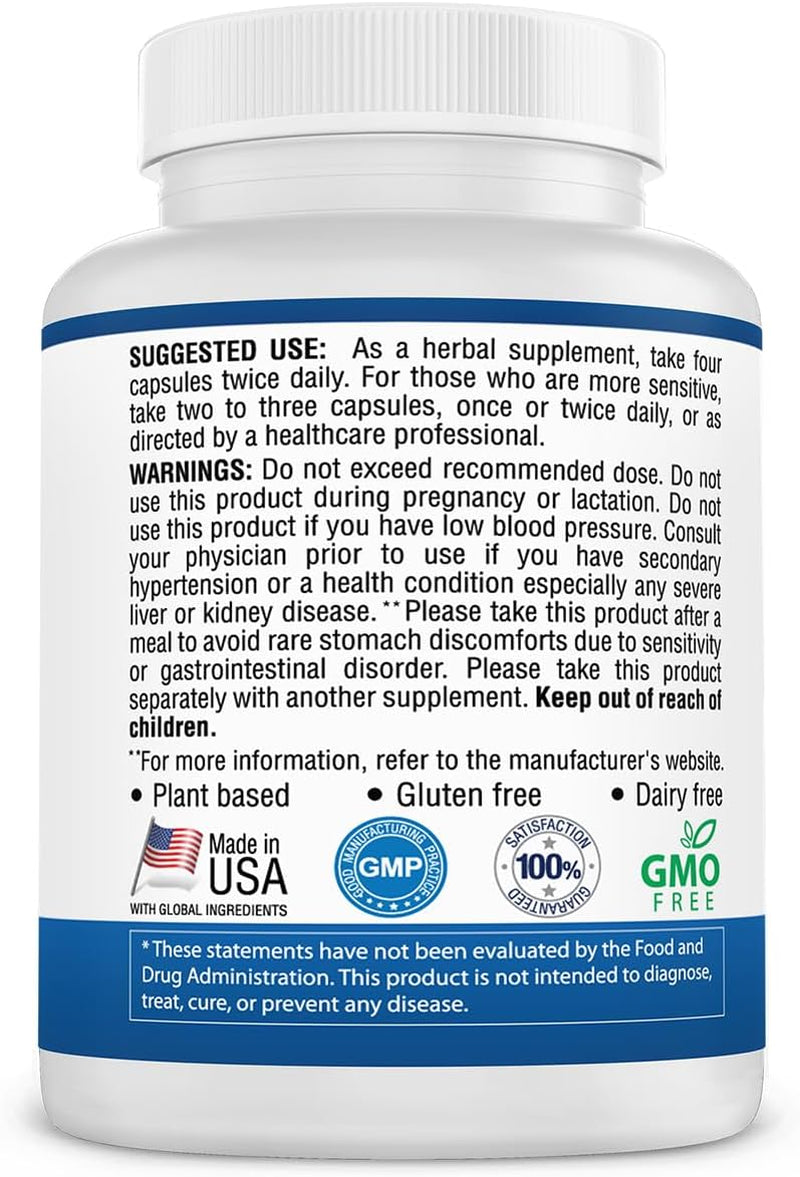 [3-Bottle Value Pack] Longevity Blood Pressure Formula - with 12+ Natural Herbs. Dietary Support Supplement