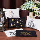 18 Pieces Moon Witch Zipper Pouch Bag Tarot Cards Phase Bag Witch Purse Gothic Aesthetic Canvas Makeup Bags Witchy Crystals Toiletry Bags Witchcraft Snake Cosmetic Bags for Women Girls
