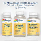 SOLARAY Calcium Magnesium Zinc Supplement - with Calcium 1000Mg, Magnesium 500Mg - Bone Health, Muscle Function, Heart Health and Immune Support - Vegan, 60 Day Guarantee, 62 Servings, 250 Vegcaps