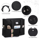 Utility Tote Bag with Laptop Compartment Luggage Sleeve Zippered Multi-Pocket Commute Shoulder Purse for Nursing/Work