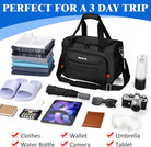 Underseat Carry on Luggage Bag Airplanes Personal Item Bag, Weekender Overnight Gym Tote Bag Travel Duffel Bags for Men Women