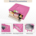 Pink Checkered Tote Bag for Women Large Corduroy Canvas Tote Bag Teacher Crossbody Bag for Office Travel College