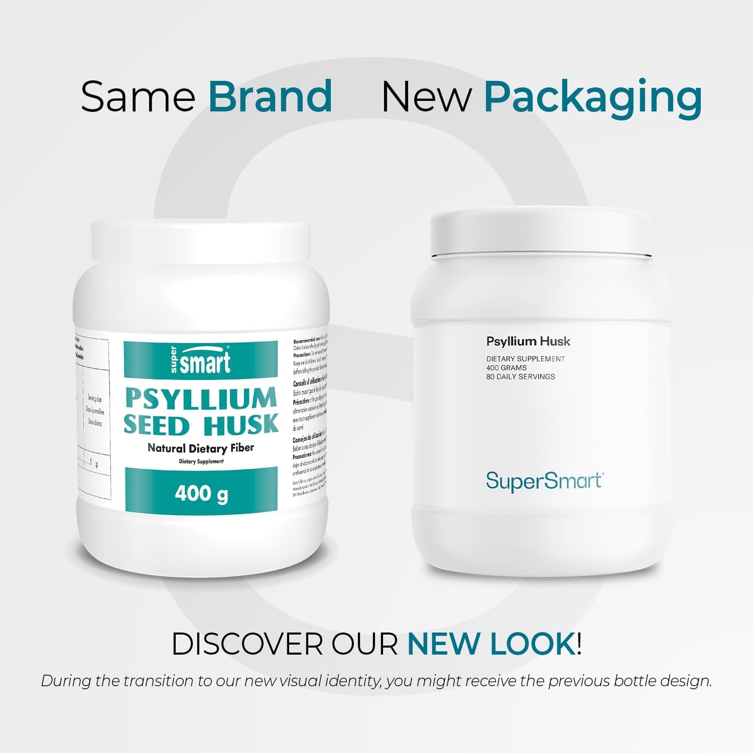 Supersmart - Psyllium Seed Husk - High Soluble Fibers to Support Gastro Intestinal Health | Non-Gmo & Gluten Free - 400G