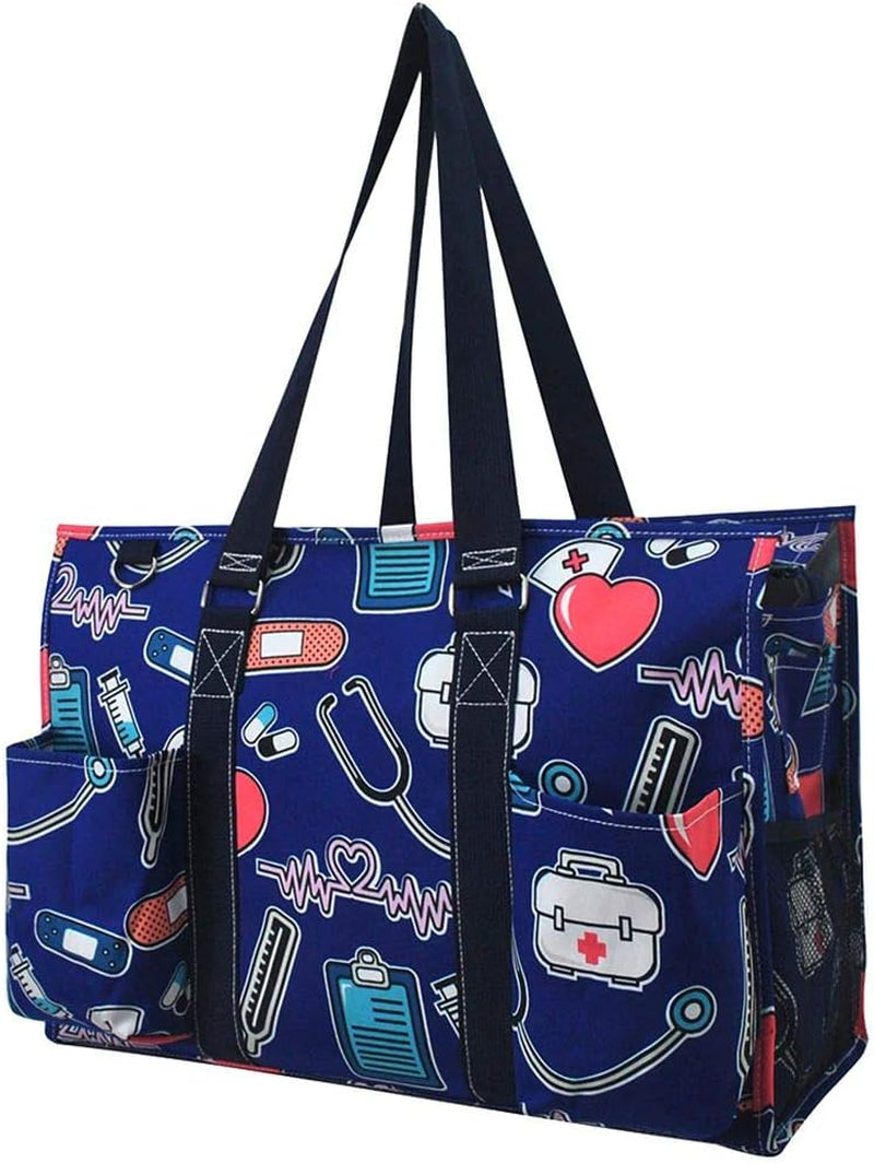 NGIL All Purpose Organizer 18" Large Utility Tote Bag 2019 Spring Collection (Nurse Navy)