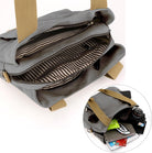 DOURR Light Cotton Canvas Crossbody Bags for Women Daily Small Organized Shoulder Handbags with 3 Compartments