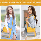 VASCHY Messenger Bag for Girls, Lightweight Canvas Crossbody Bag Purse for Teen Girls Women Fits Water Bottle