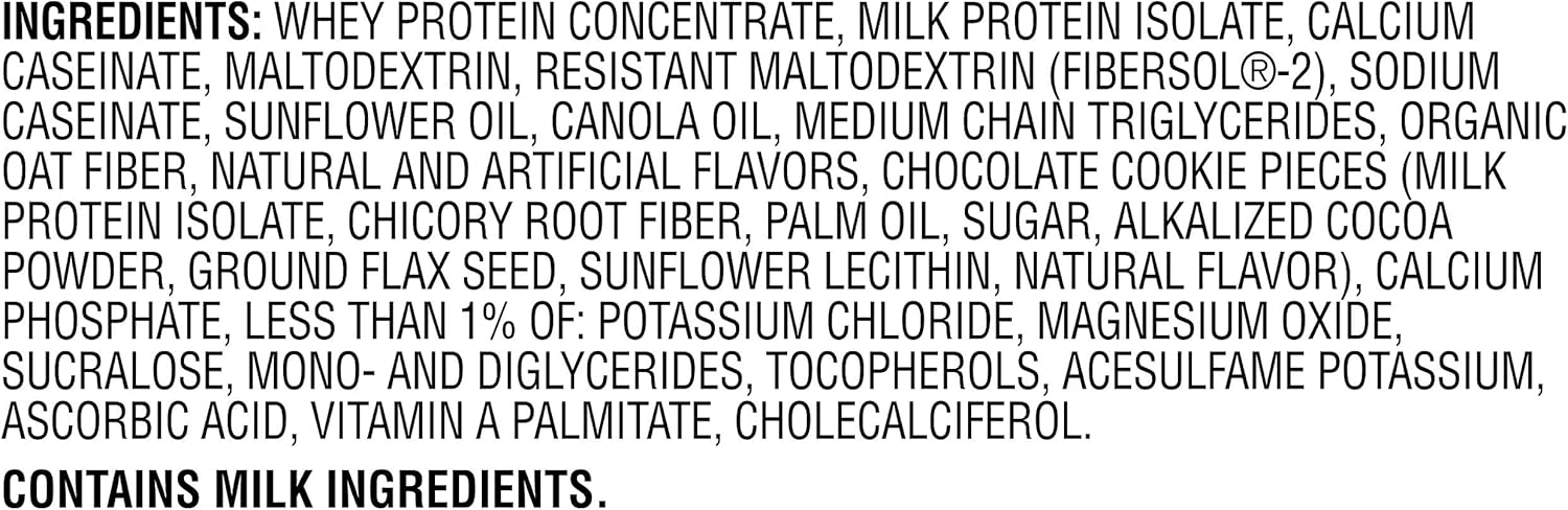 Muscle Milk Genuine Protein Powder, Cookies 'N Crème, 2.47 Pound, 16 Servings, 32G Protein, 2G Sugar, Calcium, Vitamins A, C & D, NSF Certified for Sport, Energizing Snack, Packaging May Vary
