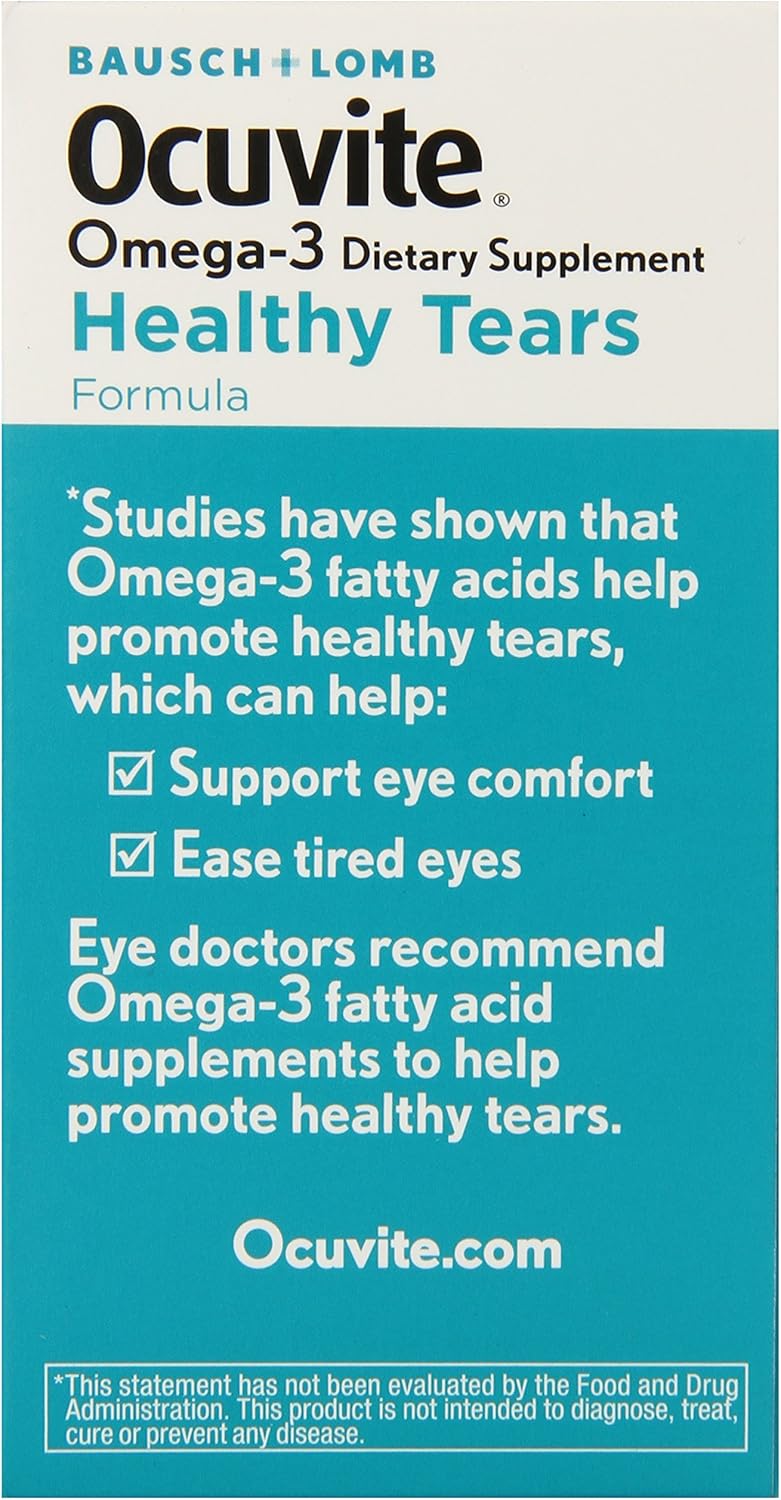 Ocuvite Healthy Tears Formula Vitamin & Mineral Supplement Softgels, 60 Count Bottle