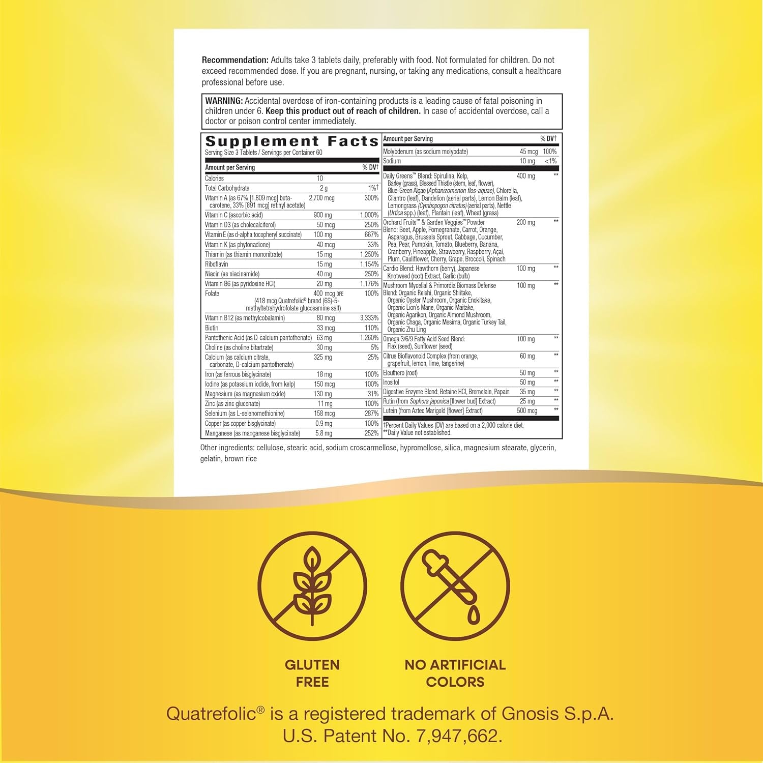 Nature'S Way Alive! Max3 Potency Daily Multivitamin, Methylated B12 and Folate, Ultra Potency B-Vitamins to Support Energy Metabolism*, 180 Tablets