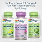 SOLARAY Milk Thistle Seed Extract 350 Mg Guaranteed to Contain 80% Silymarin, Traditional Liver Support, Vegan & Lab Verified for Quality, 60 Day Money-Back Guarantee, 60 Servings, 60 Vegcaps