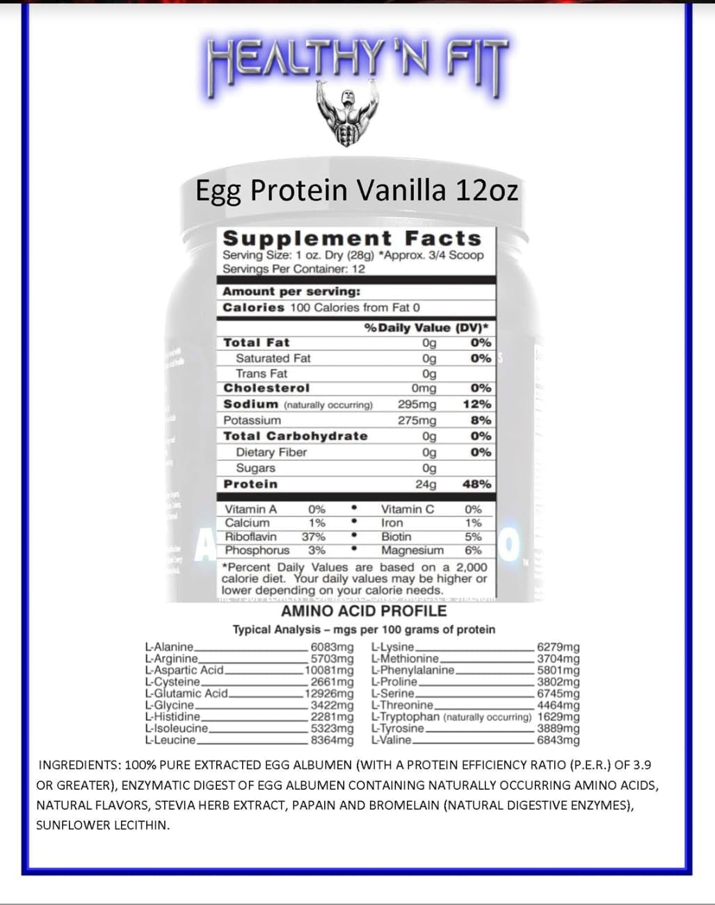 100% Egg Protein Powder