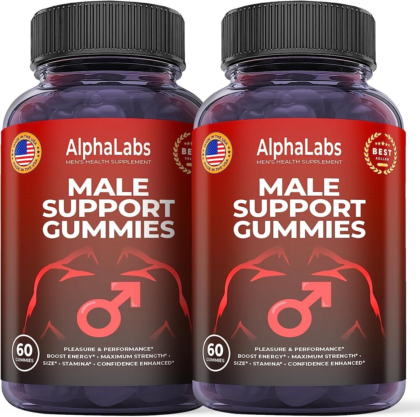 (2 Pack) - Alpha Labs Gummies - Male Enhancement Support Multivitamin - 120 Gums