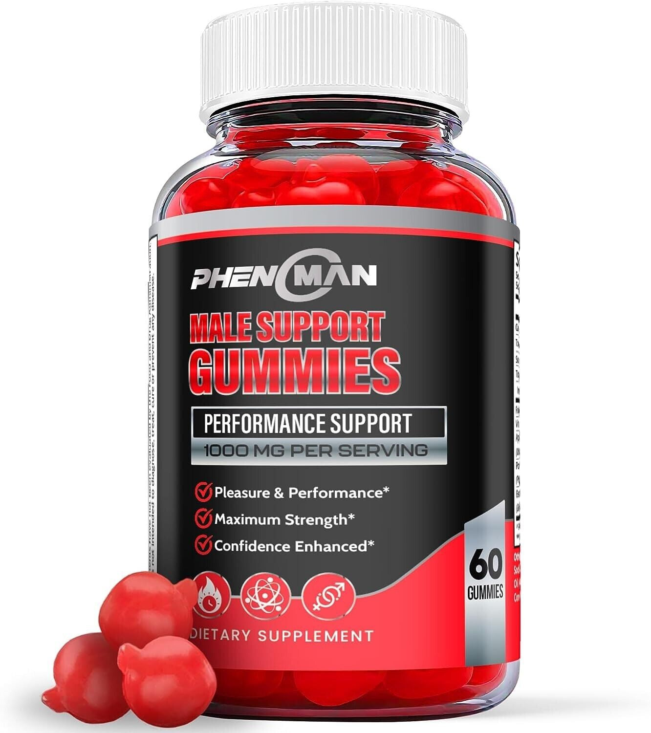 (1 Pack) Phenoman Male Gummies - Phenoman Male Enhancement Support Multivitamin