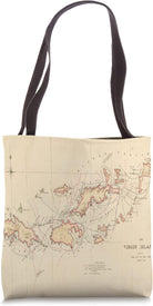 US & British Virgin Islands Map (1835) Tote Bag