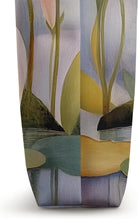 Whimsical Baby Elephant in Soft Jungle Flowers Lily Pads Tote Bag