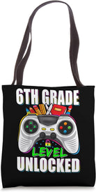 6Th Grade Level Unlocked Gamer First Day of School Boys Tote Bag