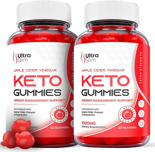 Ultra Slim Keto Gummies - Ultra Slim ACV Gummys for Weight Loss OFFICIAL -2 Pack