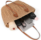 Women'S Straw Hobo Bag Woven Shoulder Bag Large Tote Purse Summer Beach Handbag Handmade Top Handle Satchel Travel