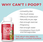 Health plus Super Colon Cleanse, 12 Oz Powder, 68 Servings - Natural Detox, Digestive Constipation Relief, Gentle Gut Cleanse with Psyllium Husk & Senna Leaf