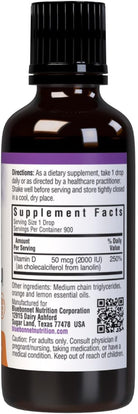 Bluebonnet Vitamin D3 2000IU 50Mcg Strong Bones & Immune Support Supplement - Liquid Vitamins for Women & Men - Lanolin Vit D Drops with MCT Oil - Non-Gmo, Vegetarian - Citrus Flavor - 1 Fl Oz