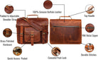 Leather Messenger Bag Shoulder Bag Cross Body Vintage Messenger Bag Satchel Man Purse Competible with Ipad and Tablet