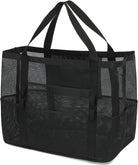 Mesh Beach Bag - Large Beach Tote Bag with Multiple Pockets for Family Beach Bag for Toys & Vacation Essentials
