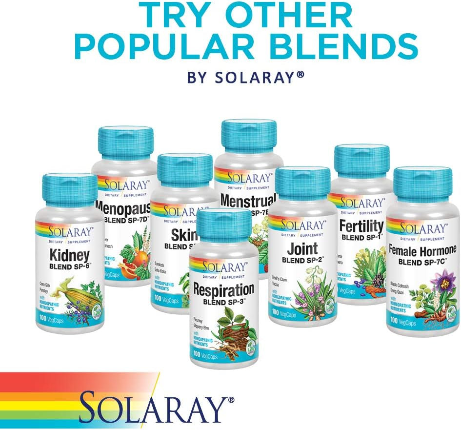 SOLARAY Skin Blend SP-4 | Herbal Blend W/Cell Salt Nutrients to Help Support Healthy Skin | Non-Gmo, Vegan | 100 Vegcaps
