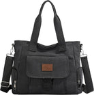 DOURR Canvas Cotton Crossbody Handbags Casual Shoulder Work Travel Tote Bag for Women