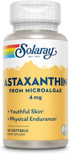 SOLARAY Astaxanthin 4 Mg | Antioxidant | Healthy Eye, Skin, Cardiovascular Function & Joint Support | 60 Softgels