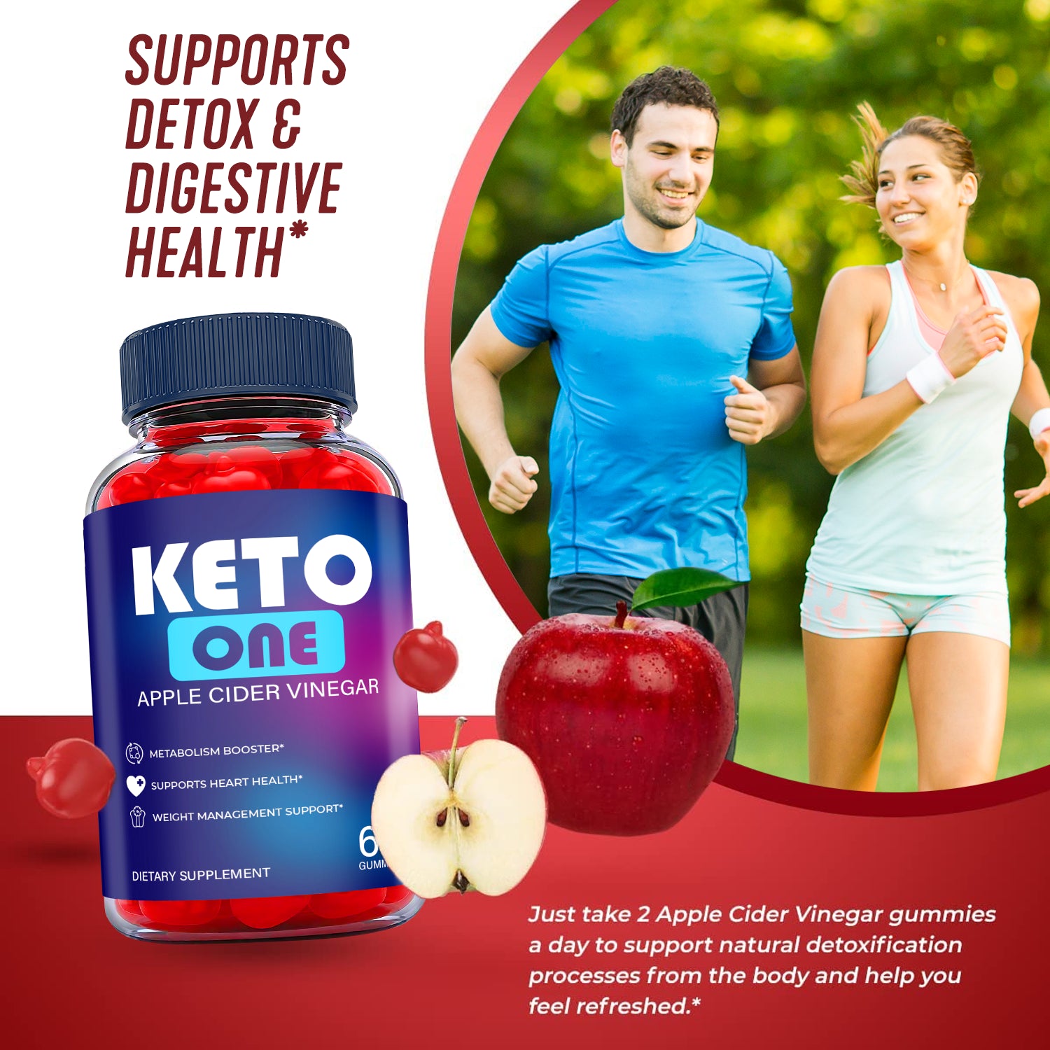 (1 Pack) Keto One ACV Gummies - Dietary Supplement for Weight Loss - 60 Gummies